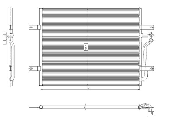 NRF Kondensor, klimaanlæg 350444 for VW