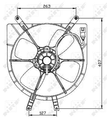 NRF Ventilator, motorkøling 47042 for HONDA