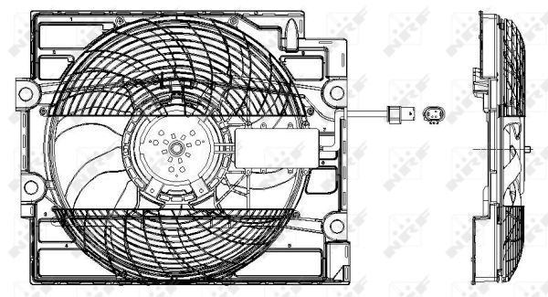 NRF Ventilator, motorkøling 47211 for BMW