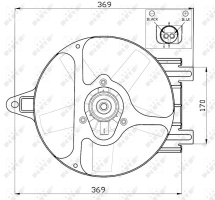 NRF Ventilator, motorkøling 47454 for FORD