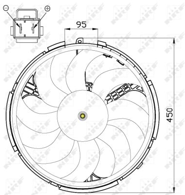 NRF Ventilator, motorkøling 47507 for FIAT