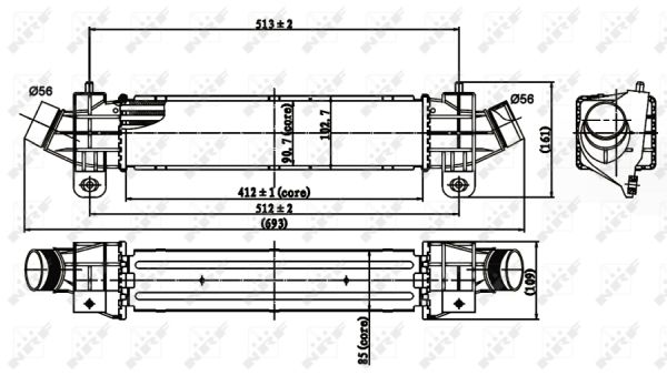 NRF Ladeluftkøler 30840 for FORD