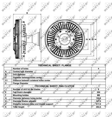 NRF 49029 186mm for IVECO