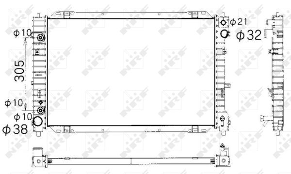 NRF Køler, motorkøling 53377 for FORD MAZDA