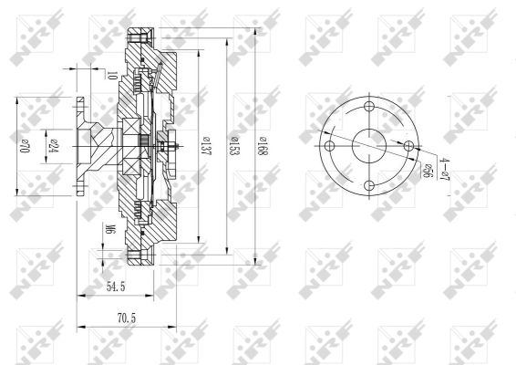 NRF Kobling, kølerventilator 49608 for HYUNDAI