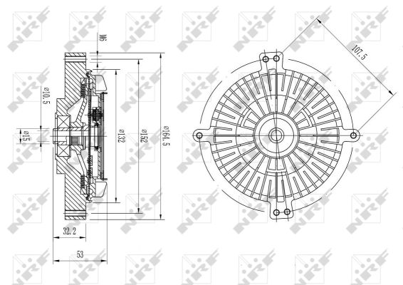 NRF Kobling, kølerventilator 49641 for MERCEDES-BENZ
