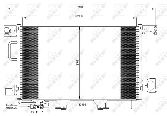 NRF Kondensor, klimaanlæg 35623 for MERCEDES-BENZ
