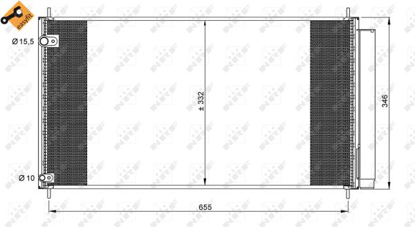 NRF Kondensor, klimaanlæg 35838 for TOYOTA