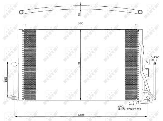 NRF Kondensor, klimaanlæg 35342 for VAUXHALL