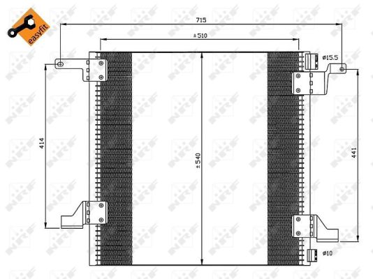 NRF Kondensor, klimaanlæg 35526 for MERCEDES-BENZ