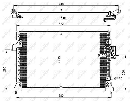 NRF Kondensor, klimaanlæg 35754 for LAND ROVER