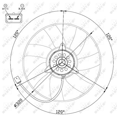 NRF Ventilator, motorkøling 47480 for VAUXHALL