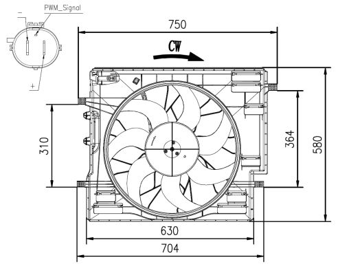 NRF Ventilator, motorkøling 47967 for VOLVO
