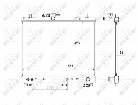 NRF Køler, motorkøling 58446 for DAIHATSU