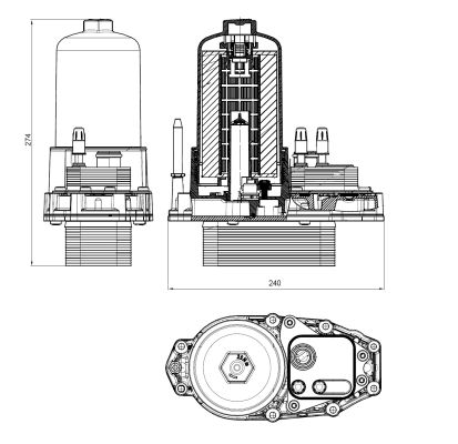 NRF Hus, oliefilter 31831 for LAND ROVER