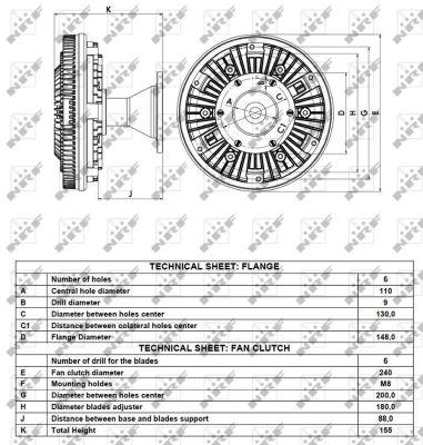 NRF 49126 240mm for DAF