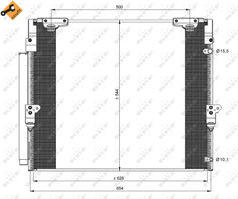 NRF Kondensor, klimaanlæg 35862 for LEXUS