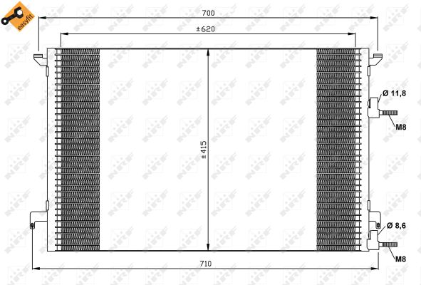 NRF Kondensor, klimaanlæg 35516 for CADILLAC