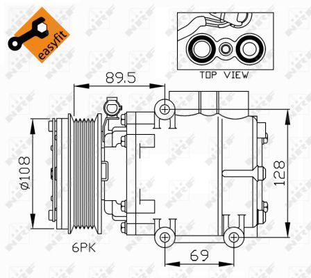 NRF Kompressor, klimaanlæg 32248 for FORD