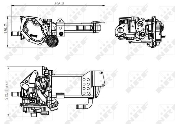 NRF EGR-ventil 48202 for SEAT AUDI