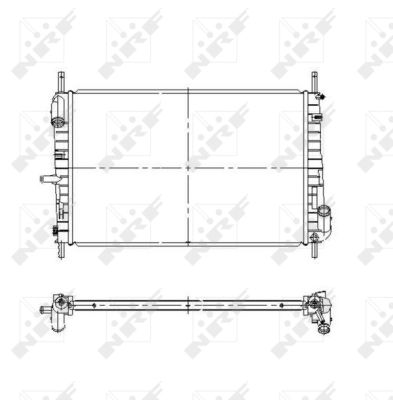 NRF Køler, motorkøling 509641 for FORD