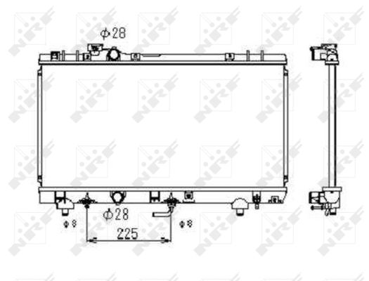 NRF Køler, motorkøling 53349 for TOYOTA
