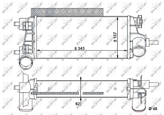 NRF Ladeluftkøler 30926 for FORD
