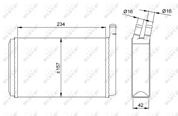 NRF Varmeelement, kabinevarme 58614 for VW