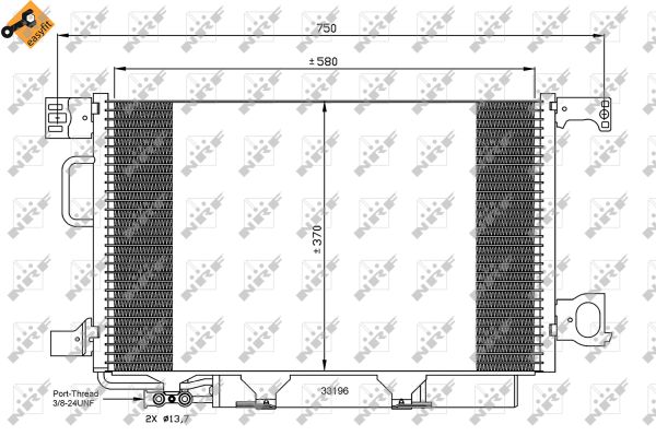 NRF Kondensor, klimaanlæg 35893 for MERCEDES-BENZ