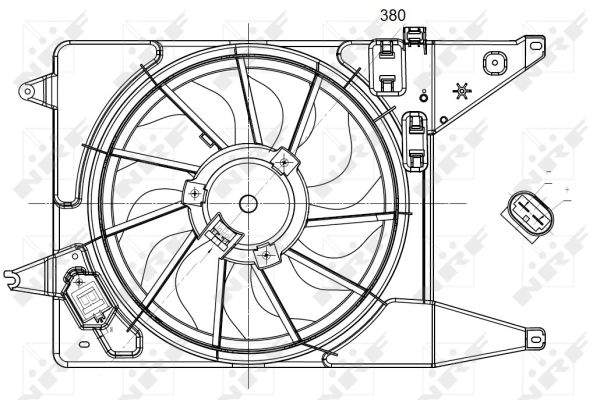 NRF Ventilator, motorkøling 47225 for DACIA
