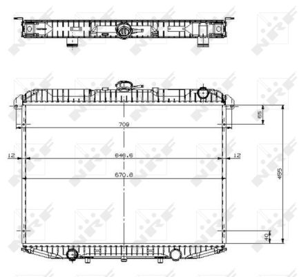NRF Køler, motorkøling 509533 for FORD NISSAN