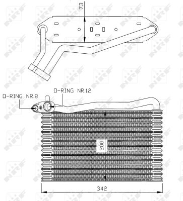 NRF Fordamper, klimaanlæg 36037 for AUDI