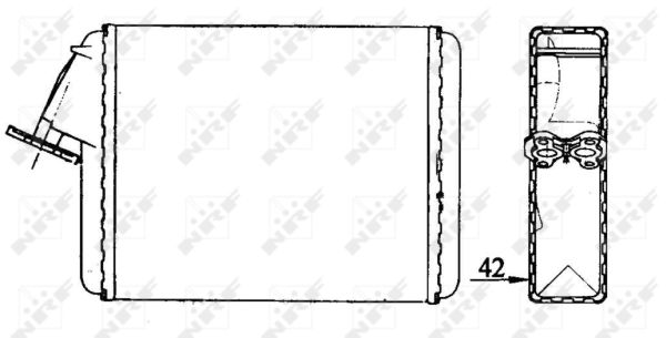 NRF Varmeelement, kabinevarme 58840 for CITROËN