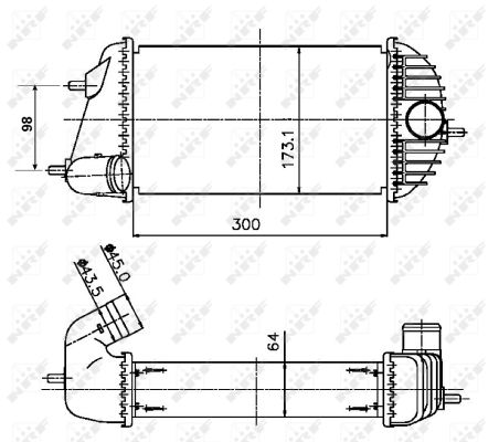 NRF Ladeluftkøler 30246 for SUZUKI