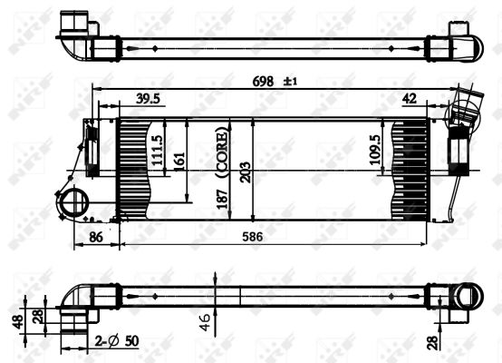 NRF Ladeluftkøler 30899 for RENAULT