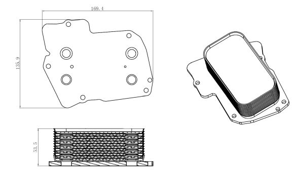NRF Oliekøler, motorolie 31826 for CHRYSLER