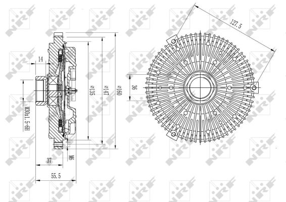 NRF Kobling, kølerventilator 49593 for MERCEDES-BENZ