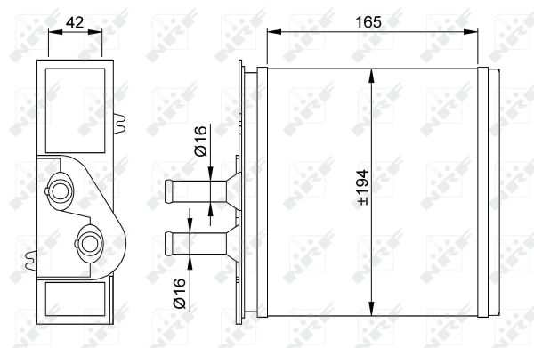 NRF Varmeelement, kabinevarme 53204 for FIAT LANCIA