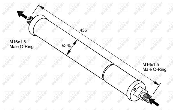 NRF Tørrer, klimaanlæg 33097 for JAGUAR MERCEDES-BENZ
