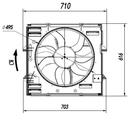 NRF Ventilator, motorkøling 47921 for VW