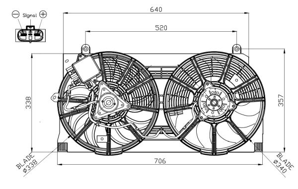 NRF Ventilator, motorkøling 47940 for NISSAN