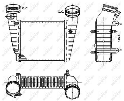 NRF Ladeluftkøler 30147a for VW