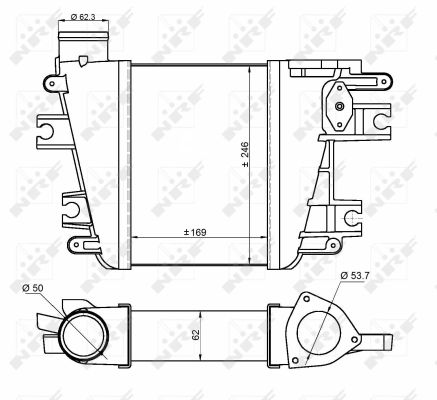 NRF Ladeluftkøler 30384 for NISSAN