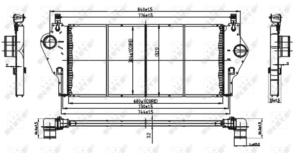 NRF Ladeluftkøler 30432 for RENAULT