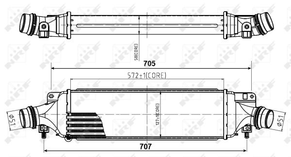 NRF Ladeluftkøler 30780 for OPEL VAUXHALL