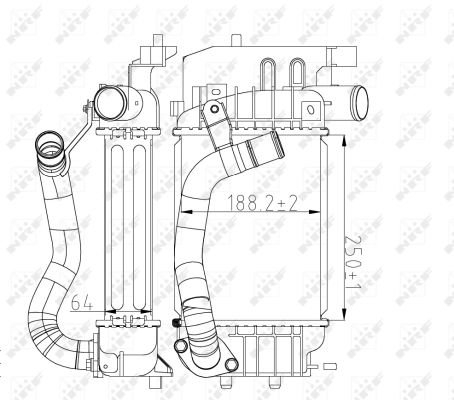 NRF Ladeluftkøler 30785 for TOYOTA