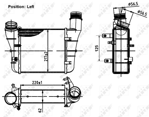 NRF Ladeluftkøler 30251 for SEAT