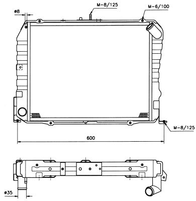 NRF Køler, motorkøling 503962 for TOYOTA