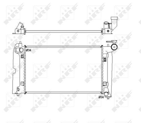 NRF Køler, motorkøling 53397 for TOYOTA