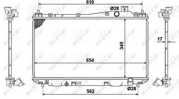 NRF Køler, motorkøling 53440 for HONDA